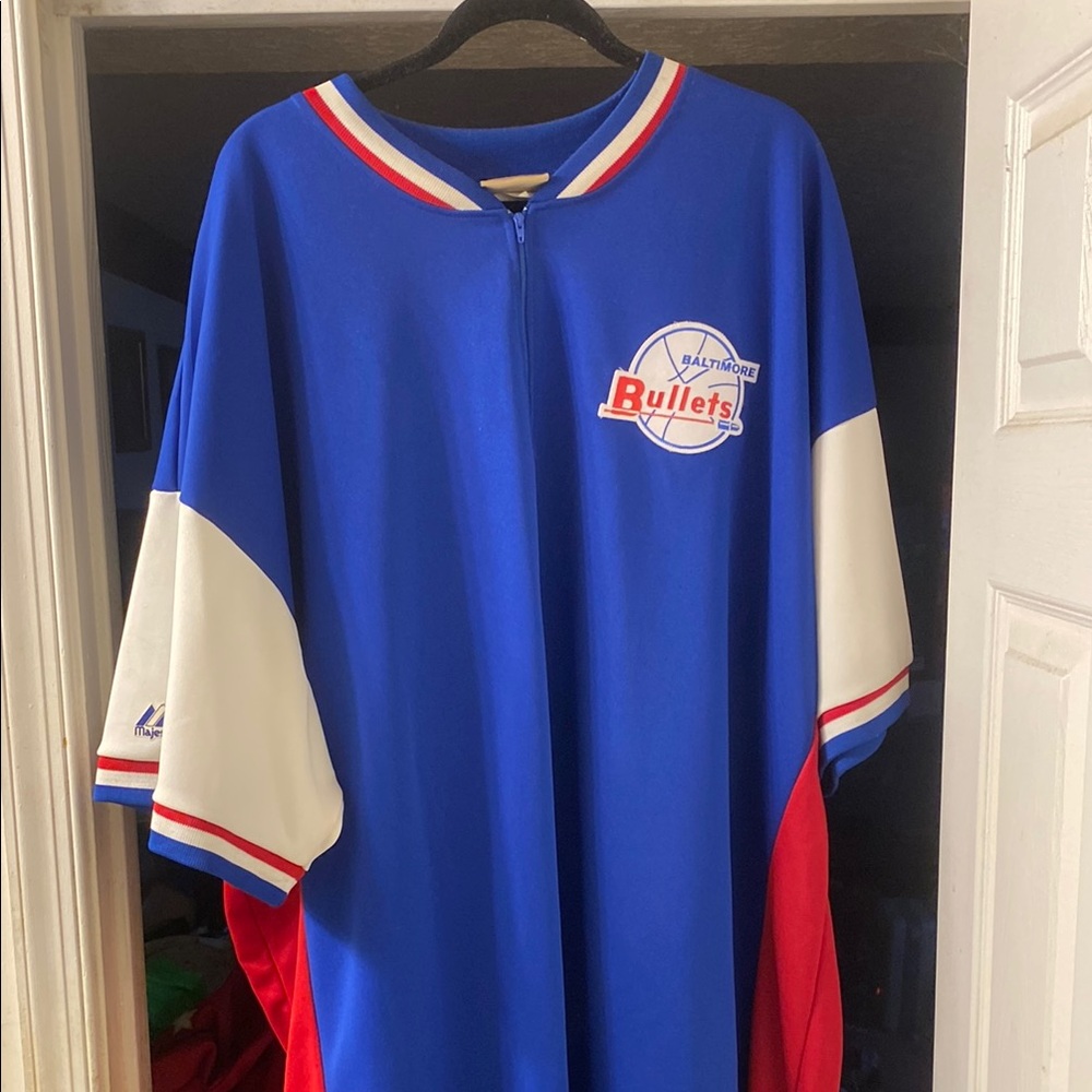 Mitchell & Ness Blue and Red Baltimore Bullets Jersey throwback Baltimore Bullet